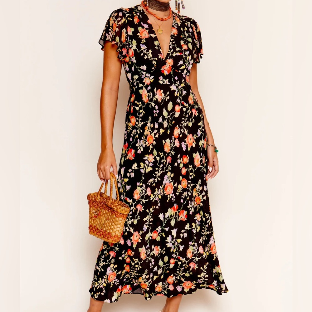 Rixo Florida Midi Dress in US 8